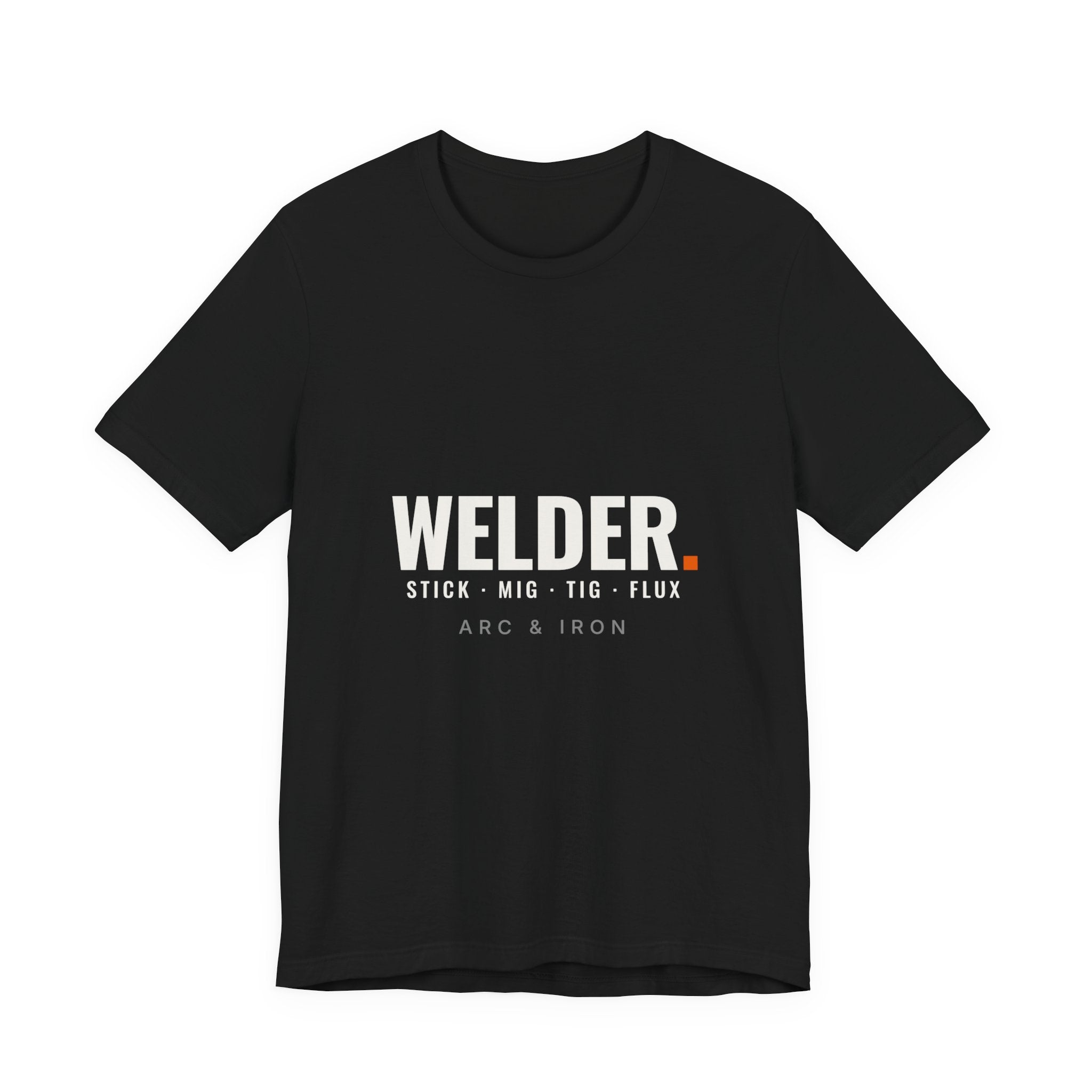 Welder t-shirt, Stick MIG TIG Flux, in black