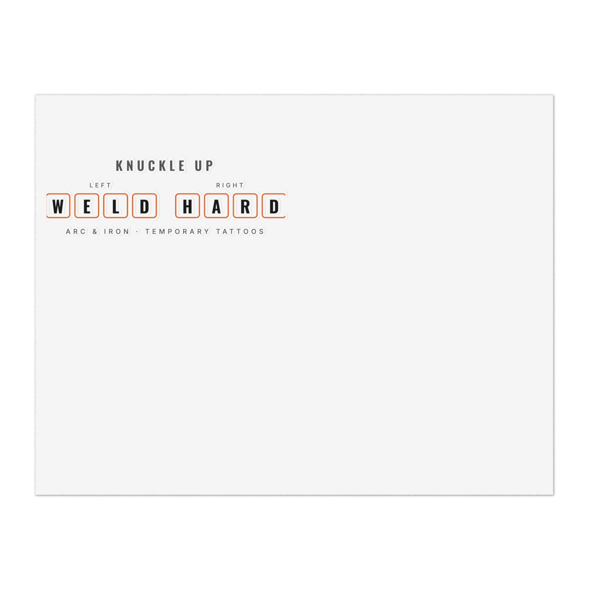 Welder's Knuckle Tattoo Sticker Sheet