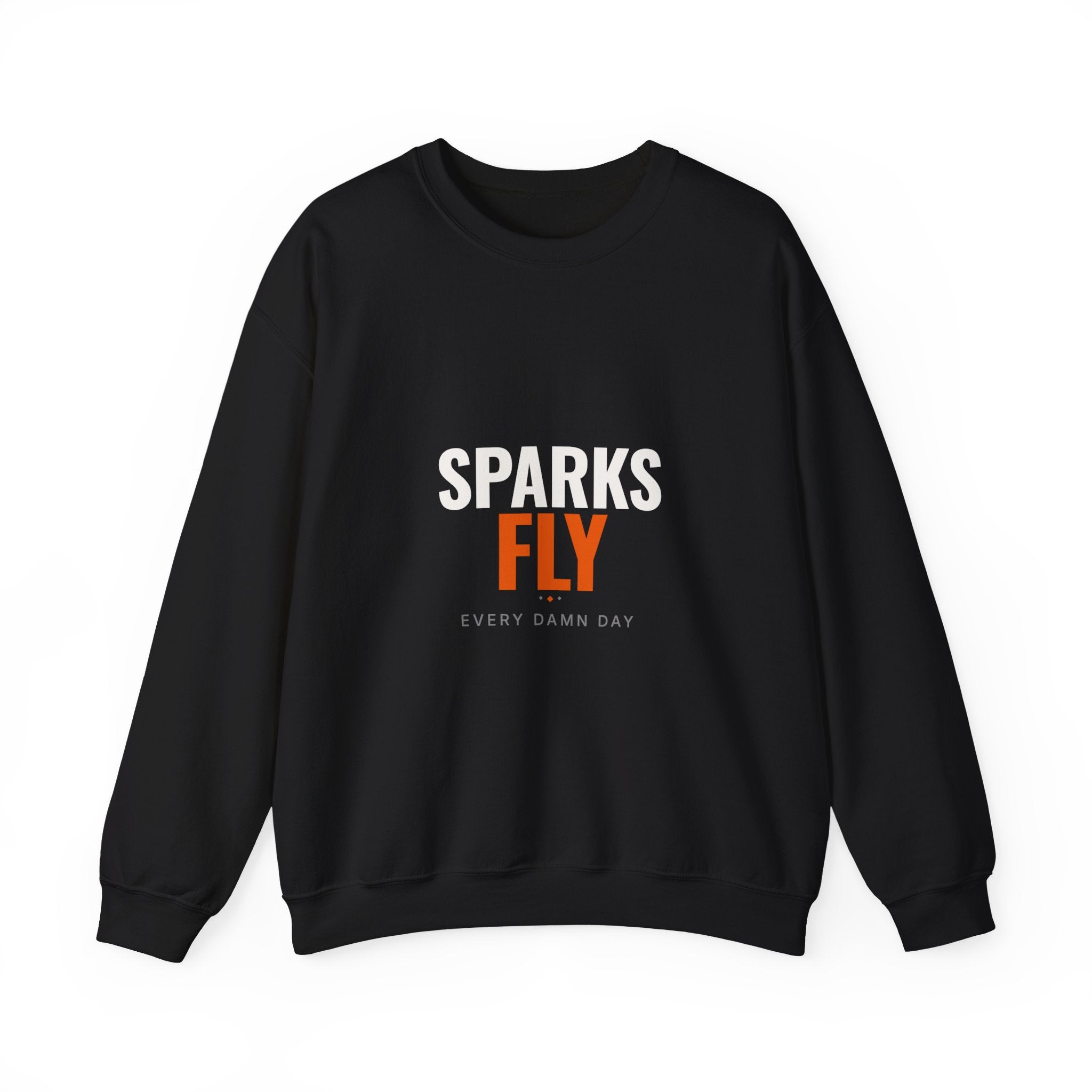 Sparks Fly welder crewneck sweatshirt in black