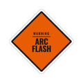 Arc Flash warning die-cut welder hard hat sticker