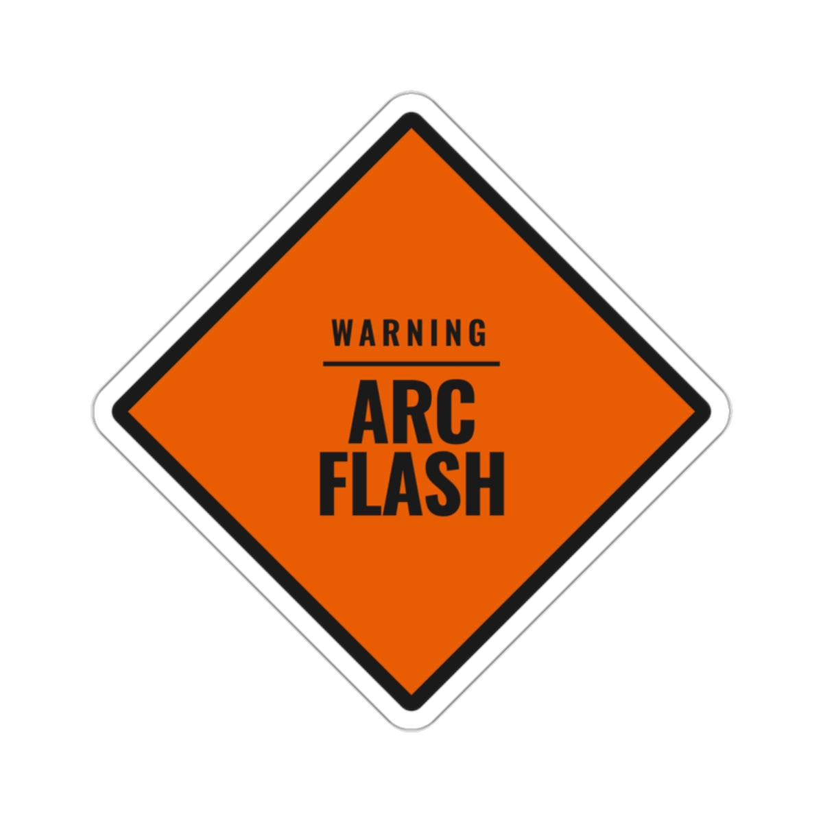 Arc Flash warning die-cut welder hard hat sticker