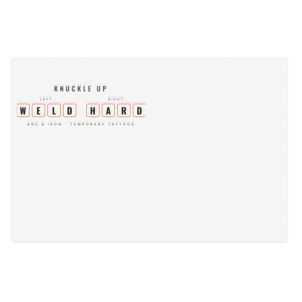 Welder's Knuckle Tattoo Sticker Sheet