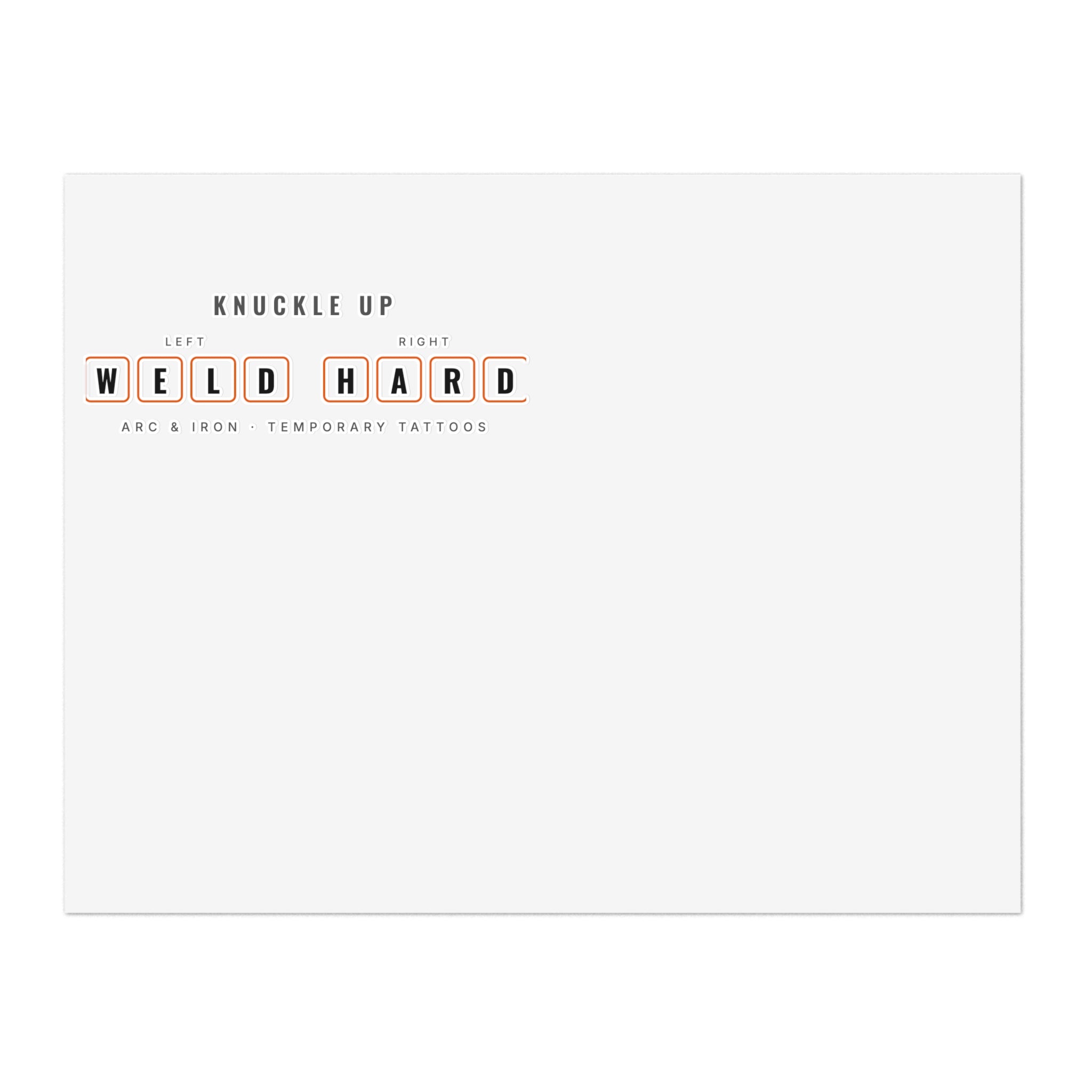 Welder's Knuckle Tattoo Sticker Sheet